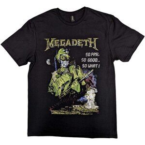 Megadeth So Far So Good So What Explosion Graphic Band T-Shirt Vintage Metal 91